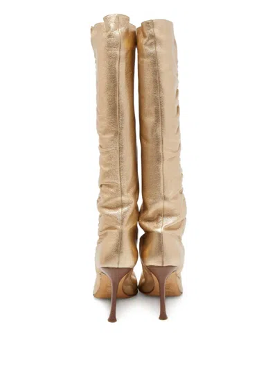 Pre-owned Jimmy Choo 110mm Ruched Knee-high Boots