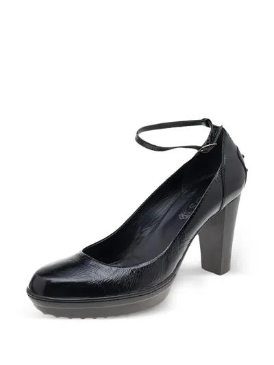 Pre-owned Tod's Vintage  100mm Leather Platform Pumps