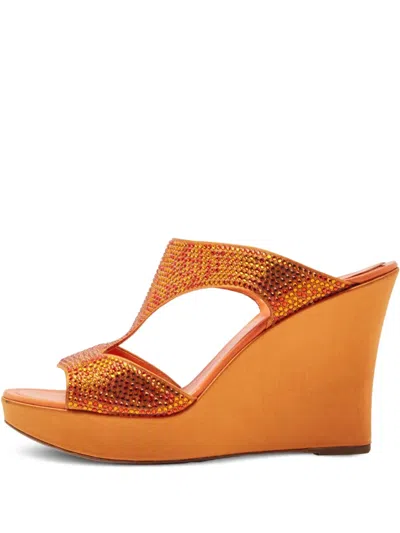 Pre-owned René Caovilla 100mm Rhinestone-embellished Sandals