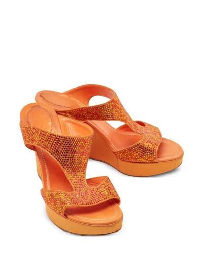 Pre-owned René Caovilla 100mm Rhinestone-embellished Sandals