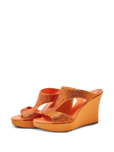 Pre-owned René Caovilla 100mm Rhinestone-embellished Sandals