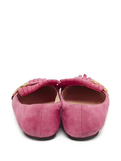 Pre-owned Gucci Gg Marmont Ballet Flats