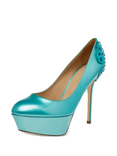 Pre-owned Sergio Rossi Vintage  120mm Butterfly-motif Platform Pumps