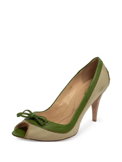 Pre-owned Tod's Vintage 90mm  Peep-toe Bow-detail Sandals