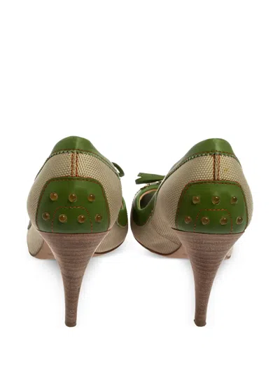 Pre-owned Tod's Vintage 90mm  Peep-toe Bow-detail Sandals