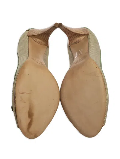 Pre-owned Tod's Vintage 90mm  Peep-toe Bow-detail Sandals