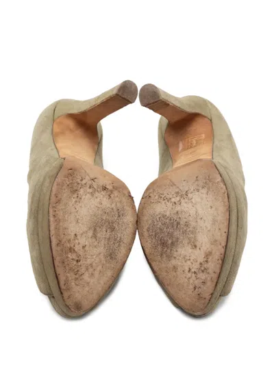 Pre-owned Alexander Mcqueen 140mm Skull-appliqué Pumps