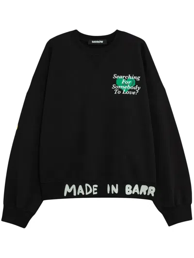 Barrow Made In Land Sweatshirt In Black