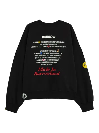 Barrow Made In Land Sweatshirt In Black