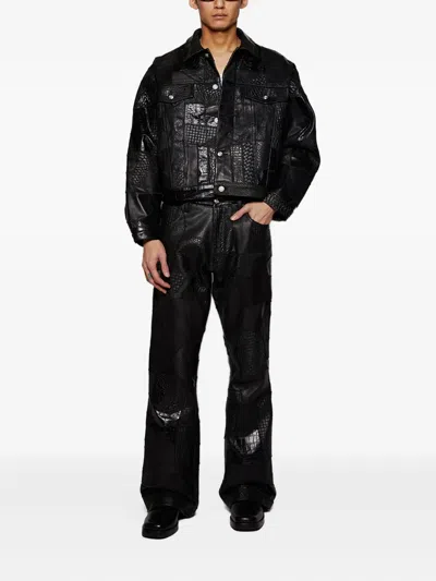 BODY SHOP 拼贴设计皮夹克