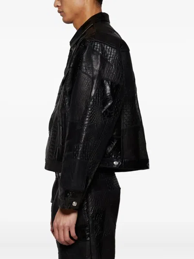 BODY SHOP 拼贴设计皮夹克