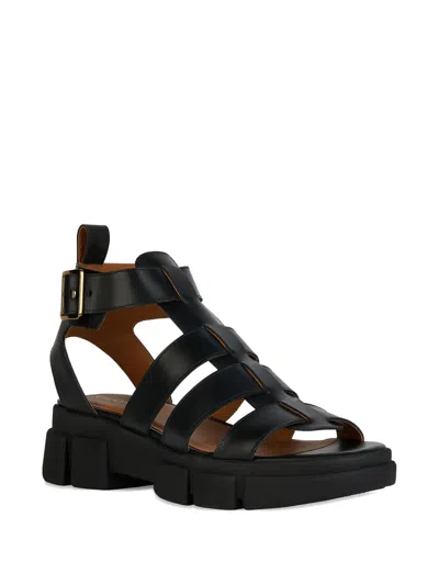 Geox Lisbona Gladiator Sandals In Black