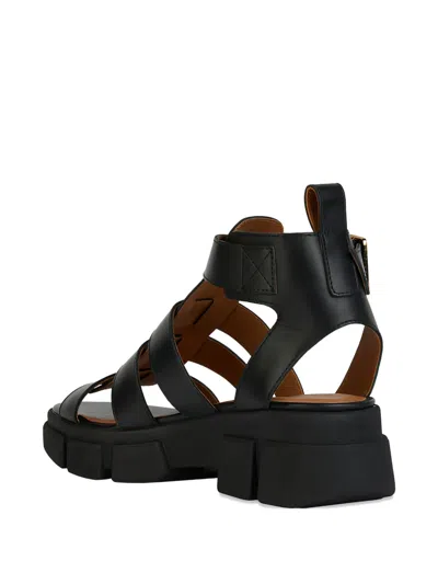 Geox Lisbona Gladiator Sandals In Black