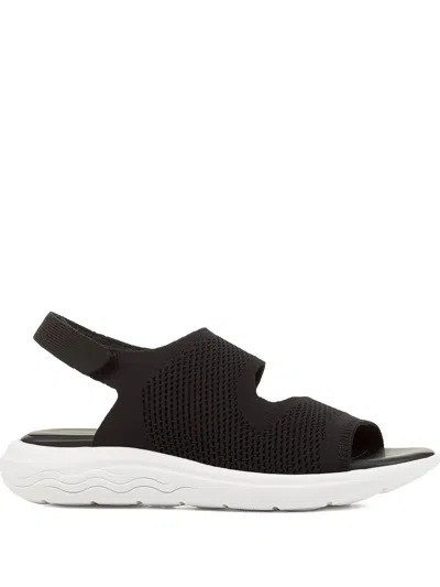 Geox Spherica Slingback Sandals In Black