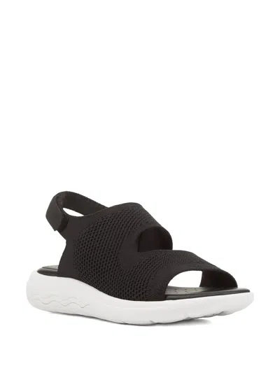 Geox Spherica Slingback Sandals In Black