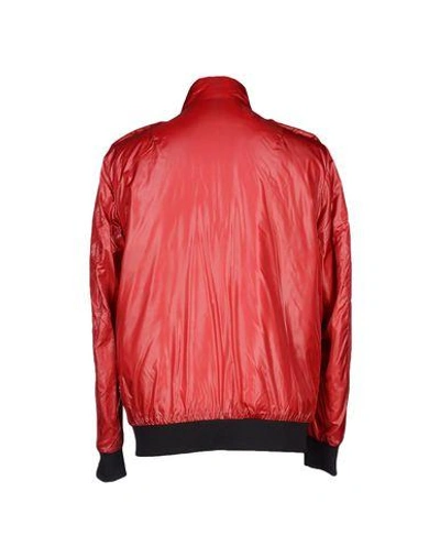 Shop Love Moschino Bomber In Brick Red