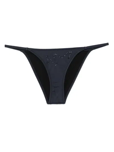 Paloma Wool Embellished Bikini Bottoms In Black