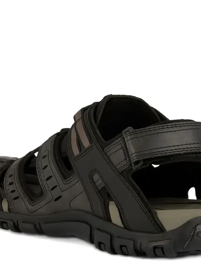 Geox Mo Panelled Sandals In Black