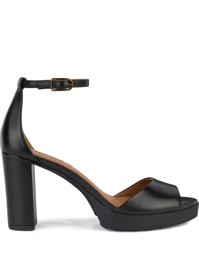 Geox 85mm Walk Pleasure Platform Sandals In Black