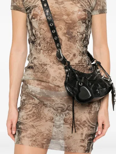 Jean Paul Gaultier Abstract-pattern Print Mini Dress In Neutral