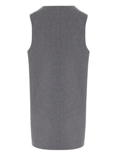 Khaite Wool Sleeveless Dress In Gray