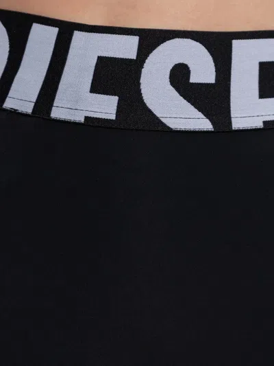Diesel Adeline Logo-waistband Leggings In Black