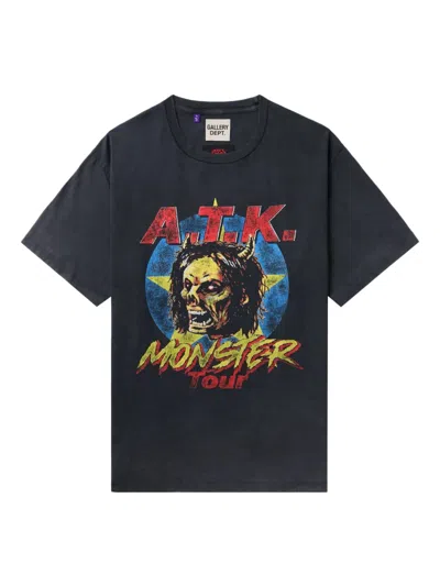 Gallery Dept. Mens Vintage Black Monster Tour Graphic-print Cotton-jersey T-shirt In Black