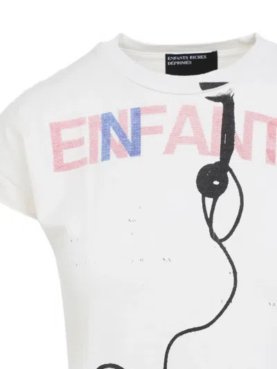 Enfants Riches Deprimes Forget To Answer Shrunken T-shirt In White