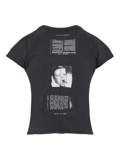 Enfants Riches Deprimes Graphic Print Cotton T-shirt With Artistic Detailing In Black