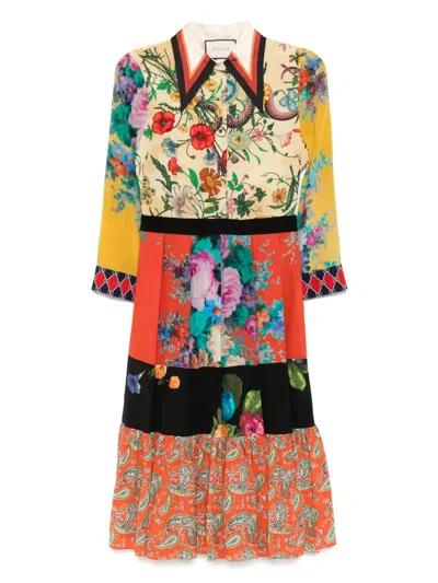 Pre-owned Gucci Pattern Shirt Dress