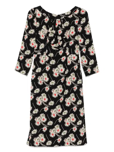 Pre-owned Prada Floral-print Midi Dress