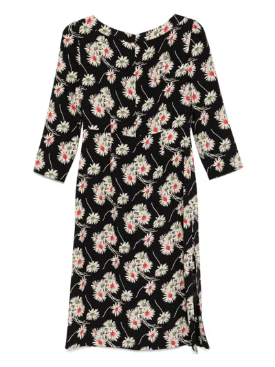 Pre-owned Prada Floral-print Midi Dress
