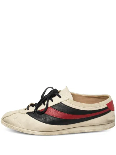 Pre-owned Gucci Web Stripe Sneakers