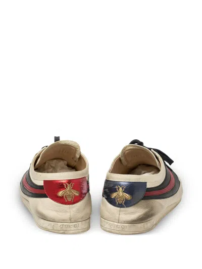 Pre-owned Gucci Web Stripe Sneakers