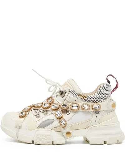 Pre-owned Gucci Crystal-embellished Sneakers