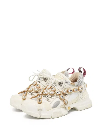 Pre-owned Gucci Crystal-embellished Sneakers