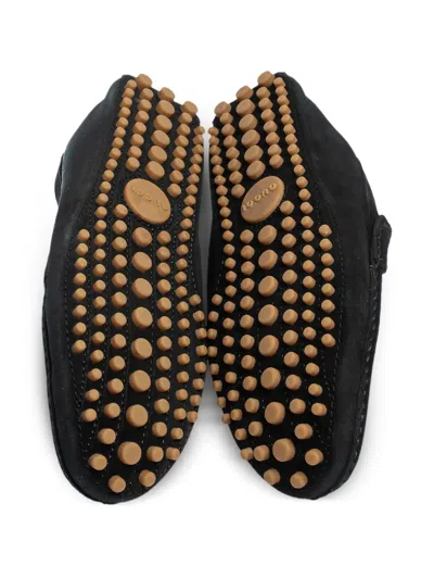 Pre-owned Gucci Logo-plaque Suede Loafers