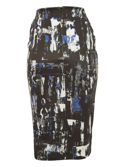 Pre-owned Alexander Mcqueen Abstract-print Midi Skirt