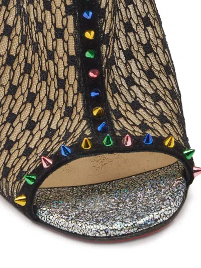 Pre-owned Christian Louboutin 110mm Mesh Booties