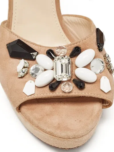 Pre-owned Prada 120mm Bead-embellished Sandals