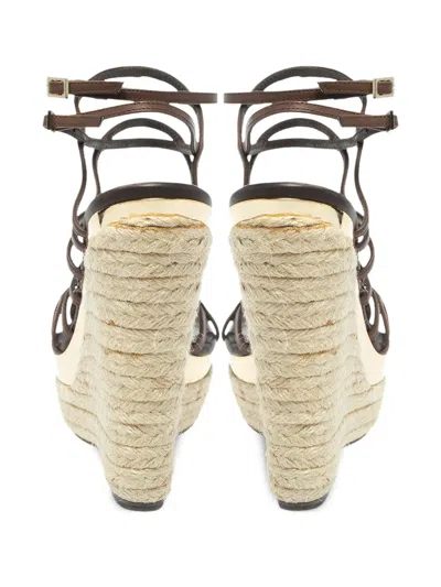 Pre-owned Roberto Cavalli Vintage 130mm Strappy Espadrilles
