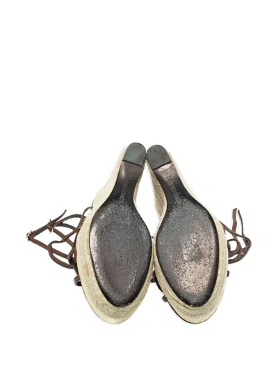 Pre-owned Roberto Cavalli Vintage 130mm Strappy Espadrilles