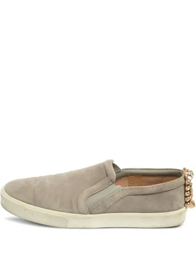 Pre-owned Stuart Weitzman  Harlow Suede Slip-on Sneakers