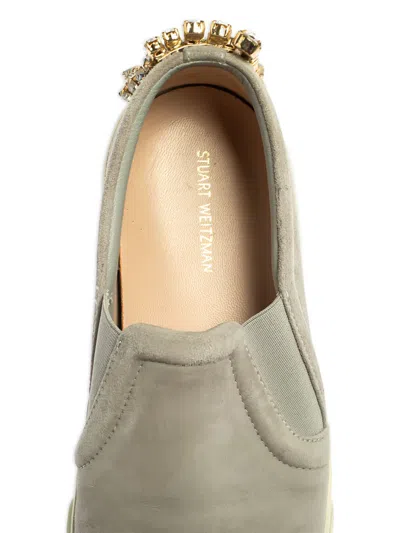 Pre-owned Stuart Weitzman  Harlow Suede Slip-on Sneakers