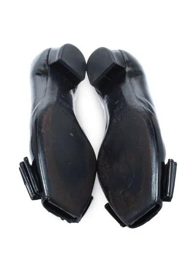 Pre-owned Saint Laurent Peep-toe Ballet Flats