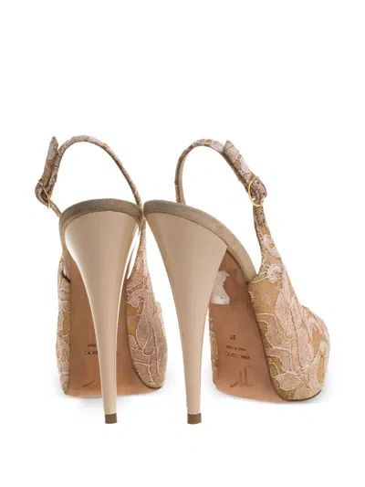 Pre-owned Giuseppe Zanotti Vintage 135mm Lace-embellished Heeled Pumps