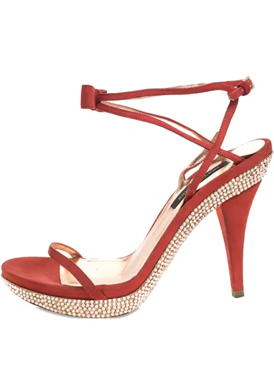 Pre-owned Sergio Rossi Vintage 110mm Rhinestone-embellished Sandals