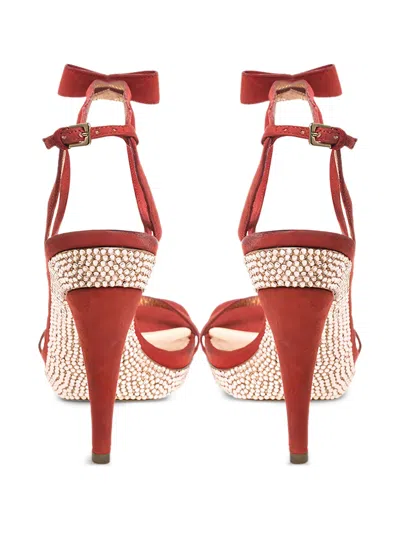 Pre-owned Sergio Rossi Vintage 110mm Rhinestone-embellished Sandals