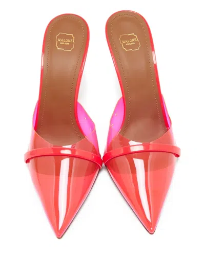 Pre-owned Malone Souliers 105mm  Transparent Pointed-toe Mules