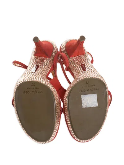Pre-owned Sergio Rossi Vintage 110mm Rhinestone-embellished Sandals